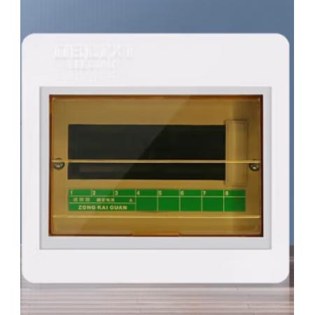 德力西電氣強(qiáng)電箱配電箱家用空開箱布線箱明裝透明門PZ30s 8回路