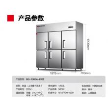 德瑪仕四門六門冰箱保鮮柜冷藏冷凍雙溫立式廚房冰柜四開門冰箱商用后廚用冰柜 1300L【銅管-18℃二級能效】上冷藏下冷凍