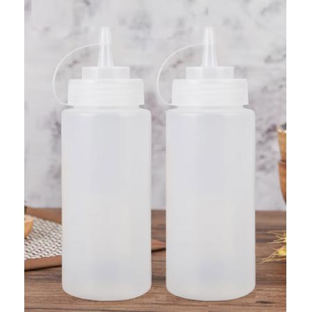 調(diào)味瓶	展藝塑料600ml白色擠壓式